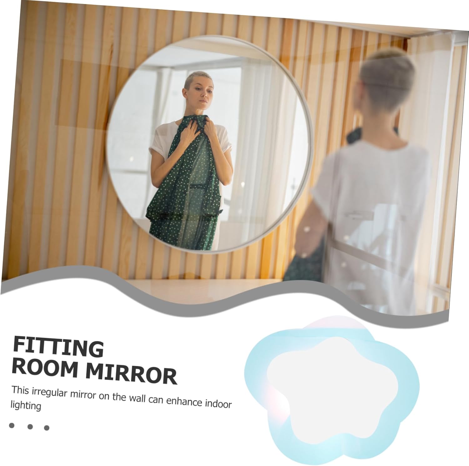 Colorful Cloud Shaped Wall Mirror for Home Decor