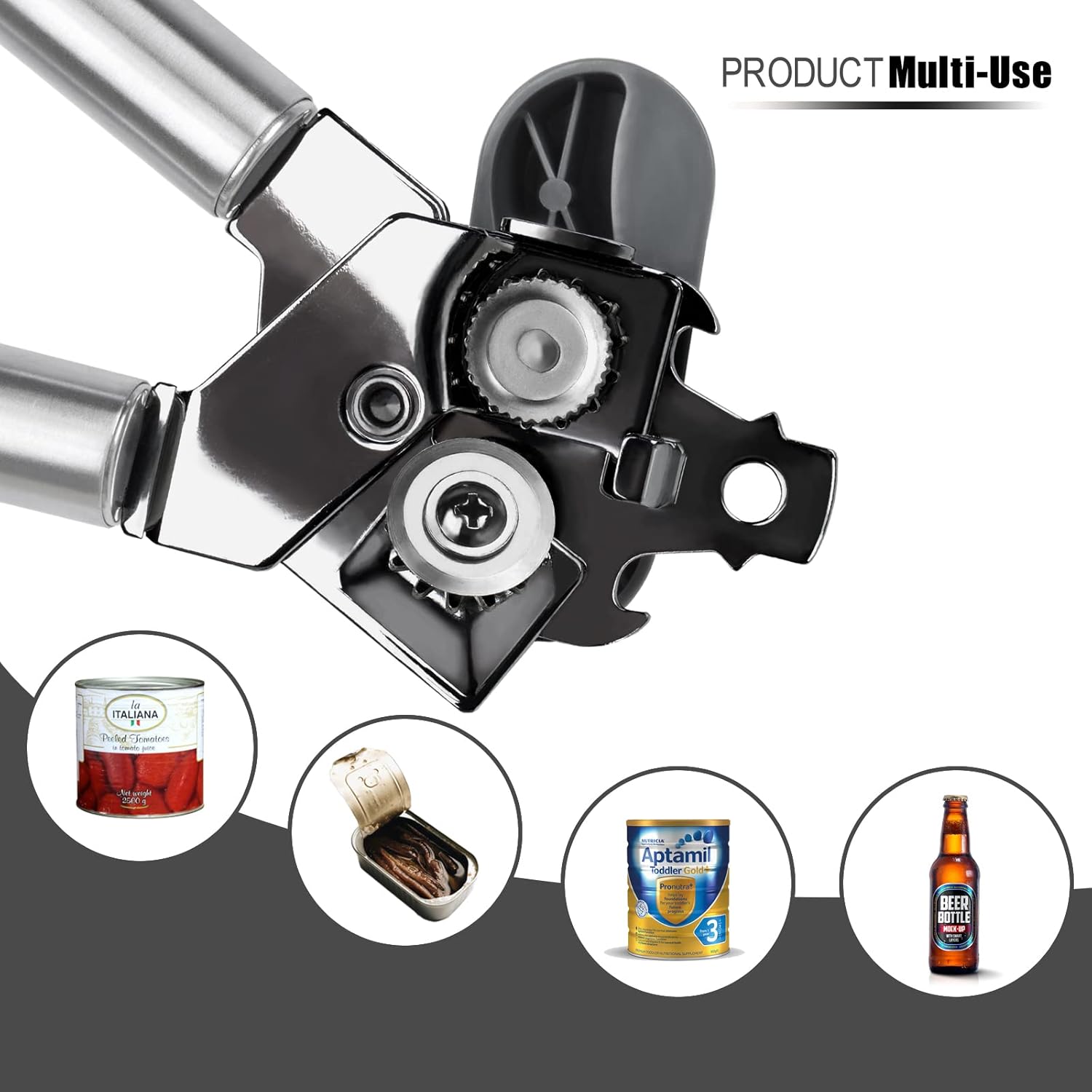 BYVOV 9-Inch Manual Can Opener with Smooth Edge and Heavy Duty Handle 1