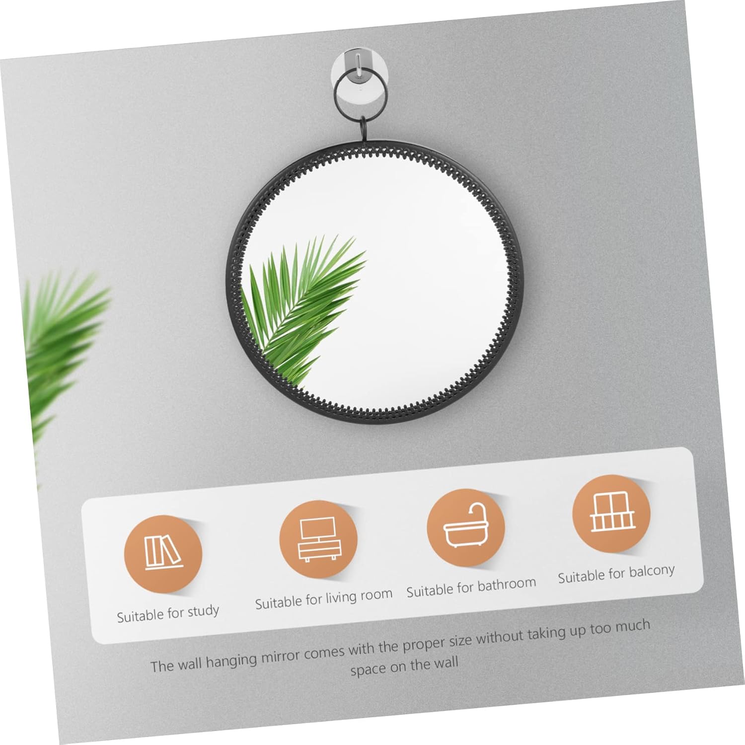 PRETYZOOM Minimalist Wall Hanging Mirror for Bathroom and Home Decor