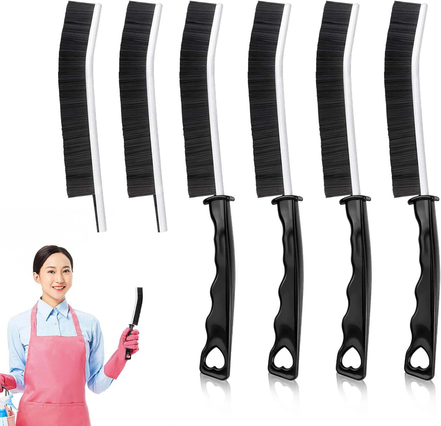 4PCS Crevice Cleaning Brush Set Multifunctional Gap Cleaner for Bathroom Kitchen Window Groove