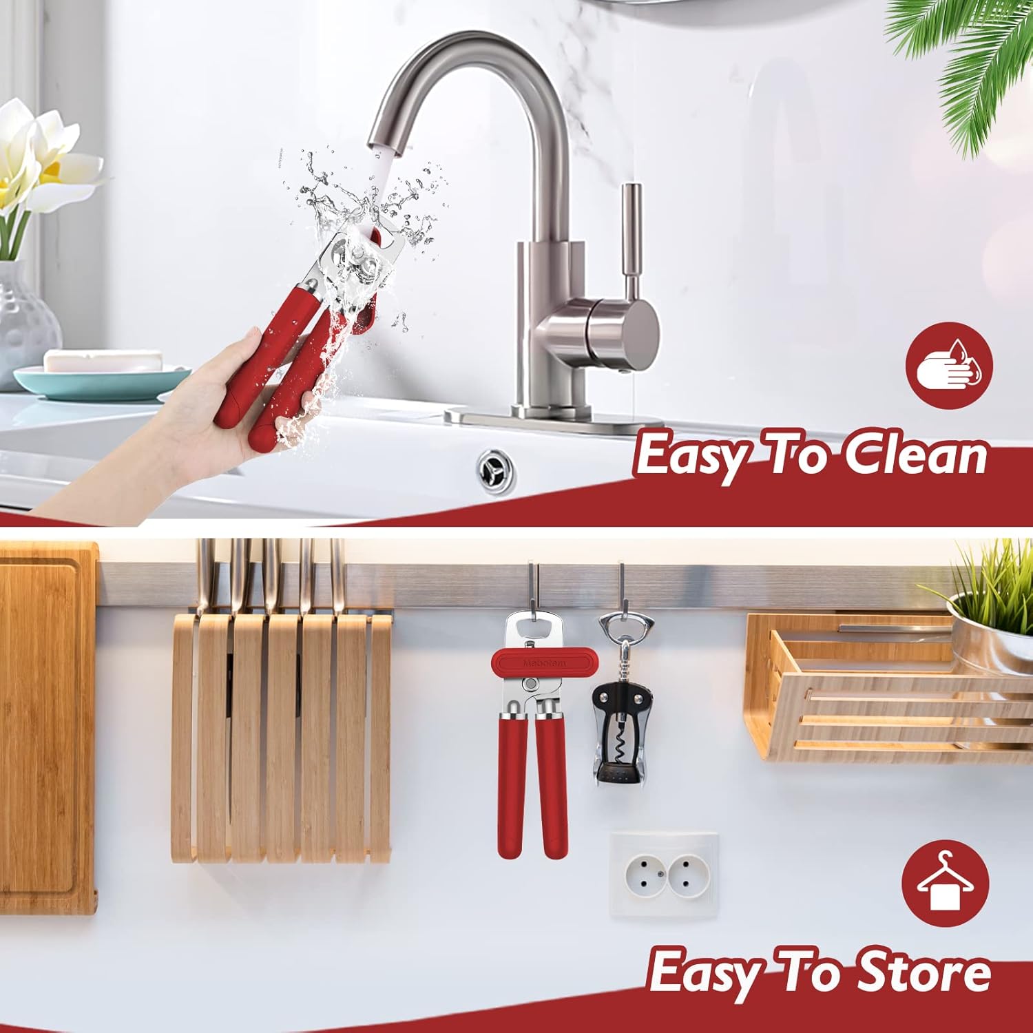 Mebotem 10 Colors Manual Can Opener with Bottle Opener 1