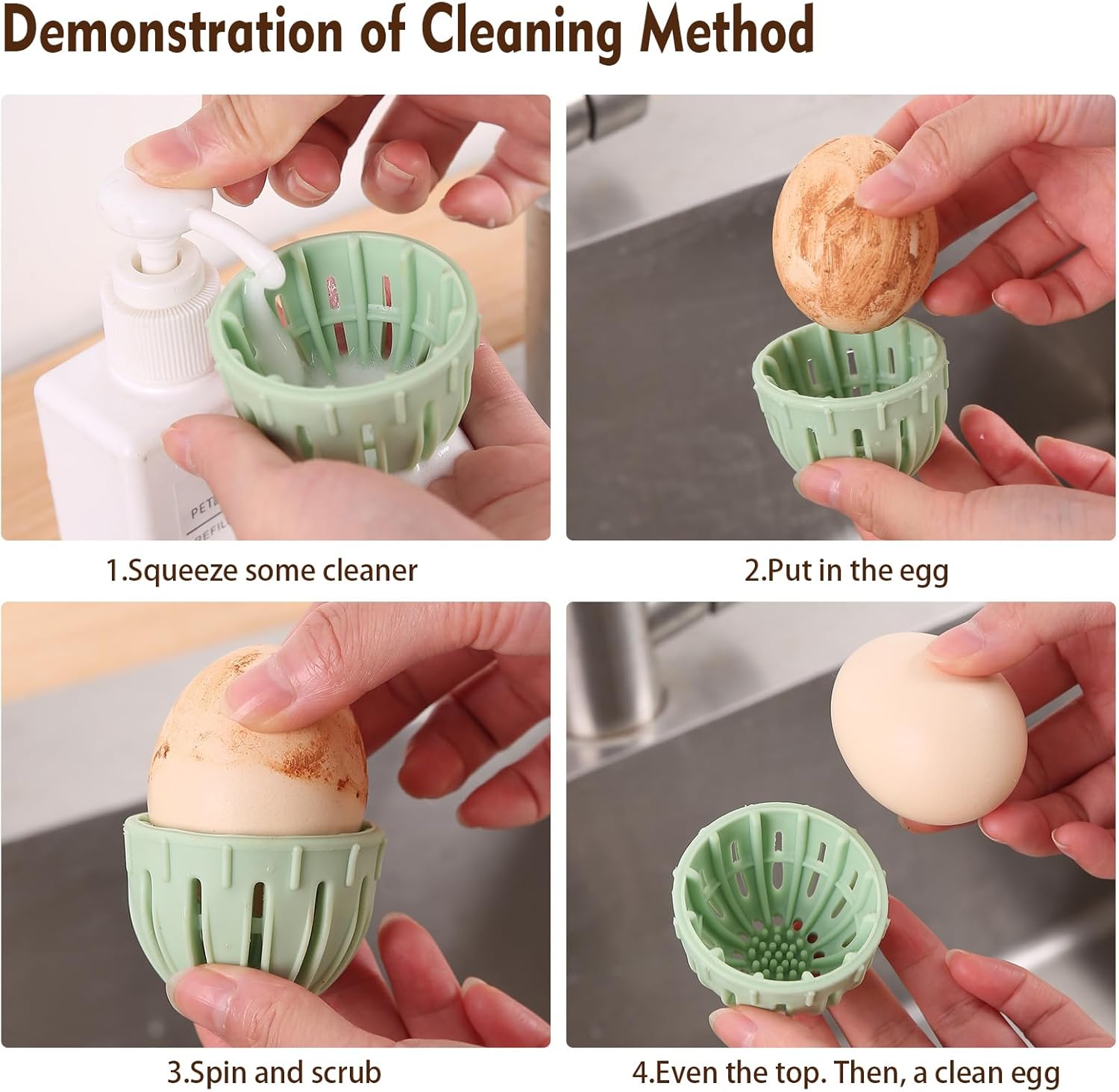 DoID Tag Egg Washer for Fresh Eggs - Light Green