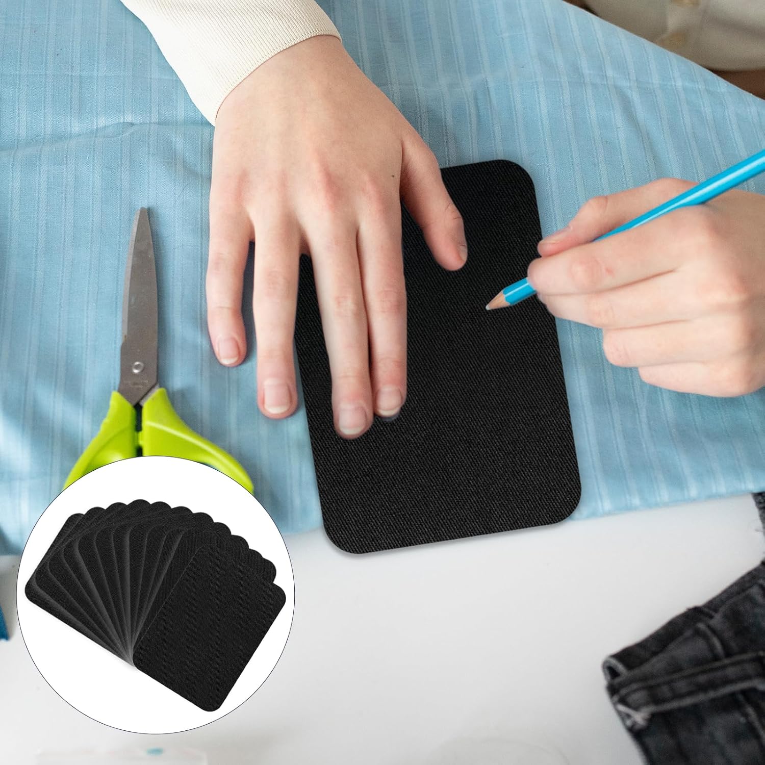 12 Pcs Premium Iron-on Patches for Denim Repair and Clothing Decor