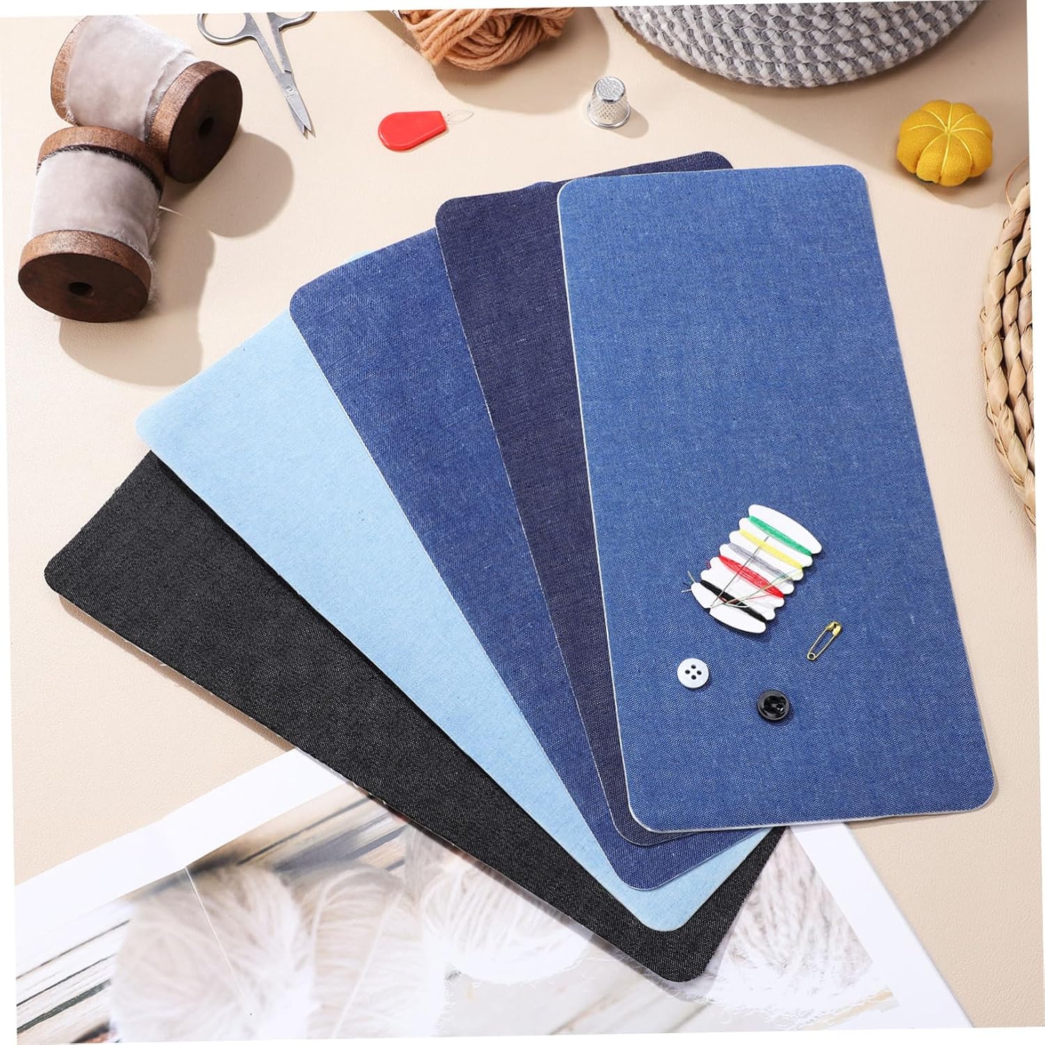 15 Pcs Iron-on Jeans Patches for Hole Repair and Fabric Decoration