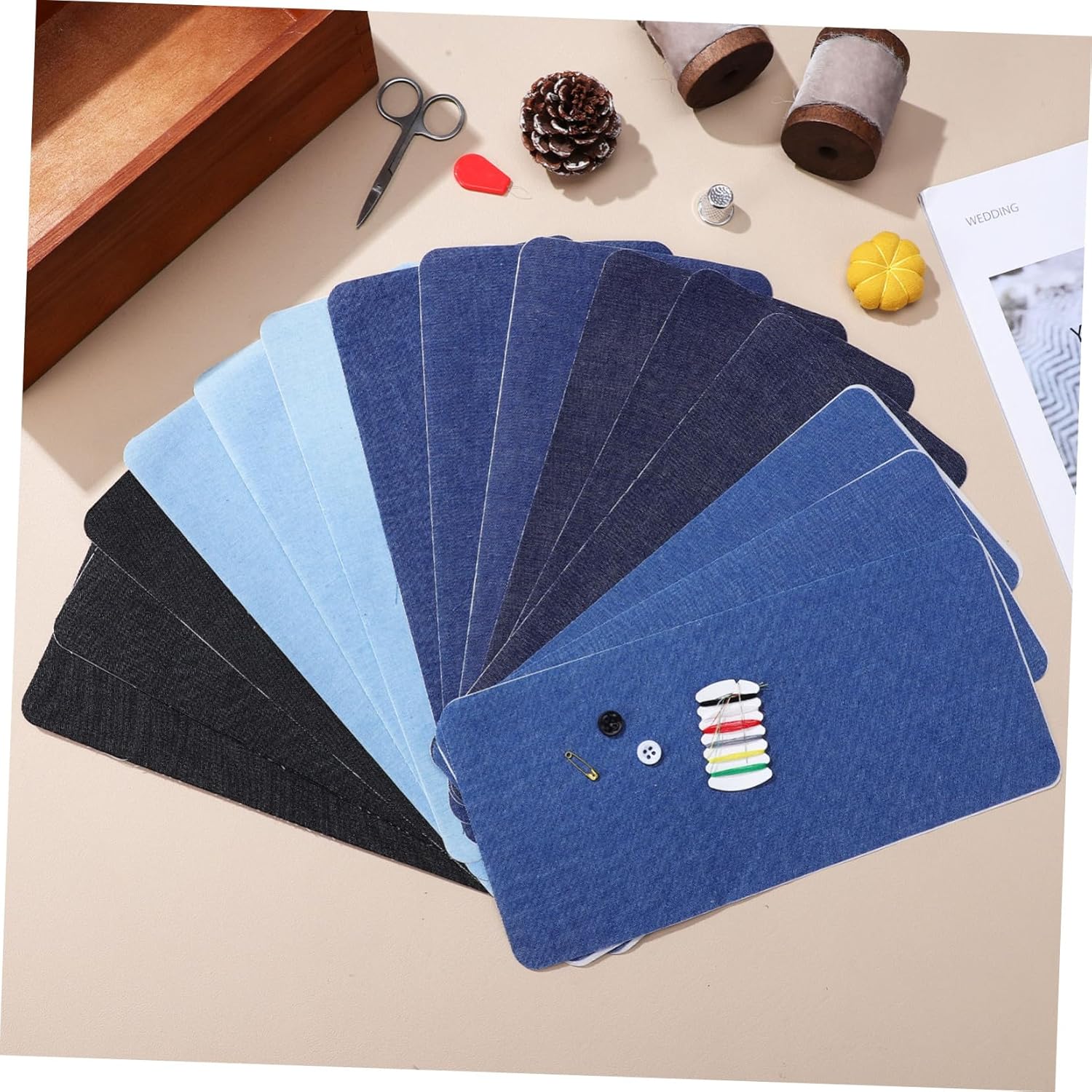 15 Pcs Iron-on Jeans Patches for Hole Repair and Fabric Decoration