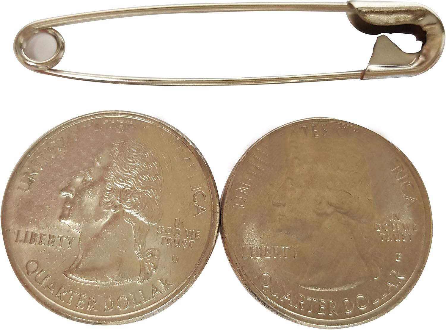 NiftyPlaza Extra Large 2 Safety Pins - 200 Pack Nickel Plated Rust Resistant