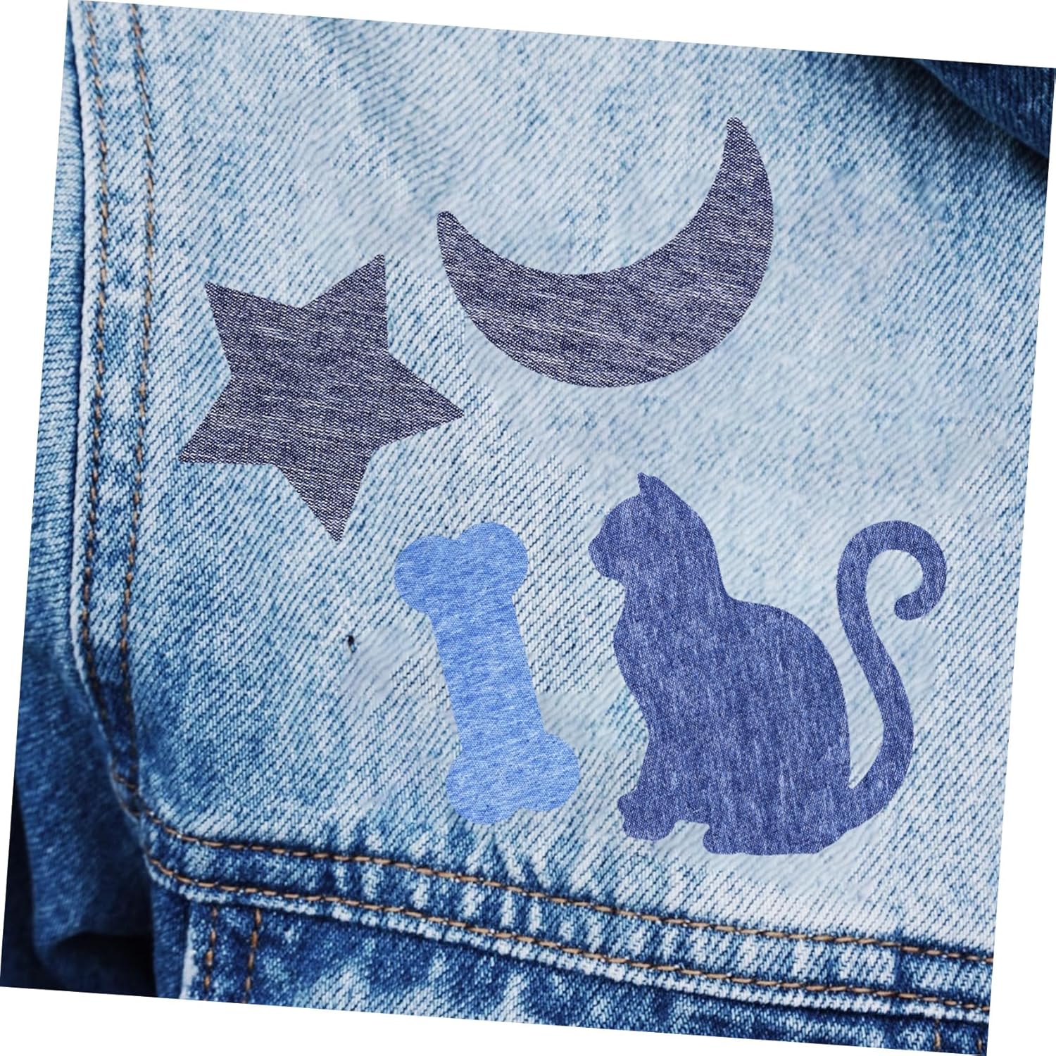 15 Pcs Iron-on Jeans Patches for Hole Repair and Fabric Decoration