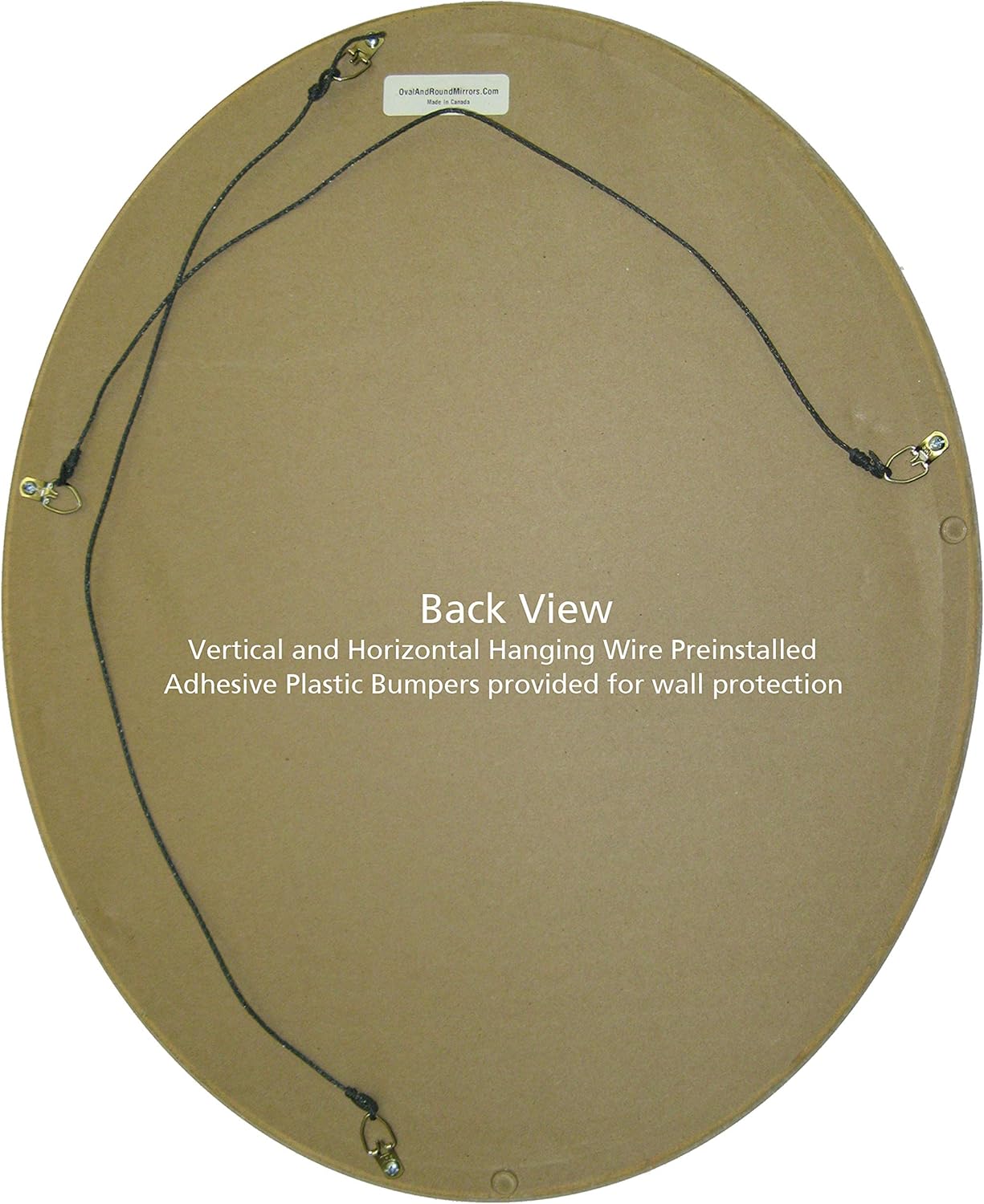 OVALCREST Oval Beveled Wall Mirror - Vintage Cherry 14x18