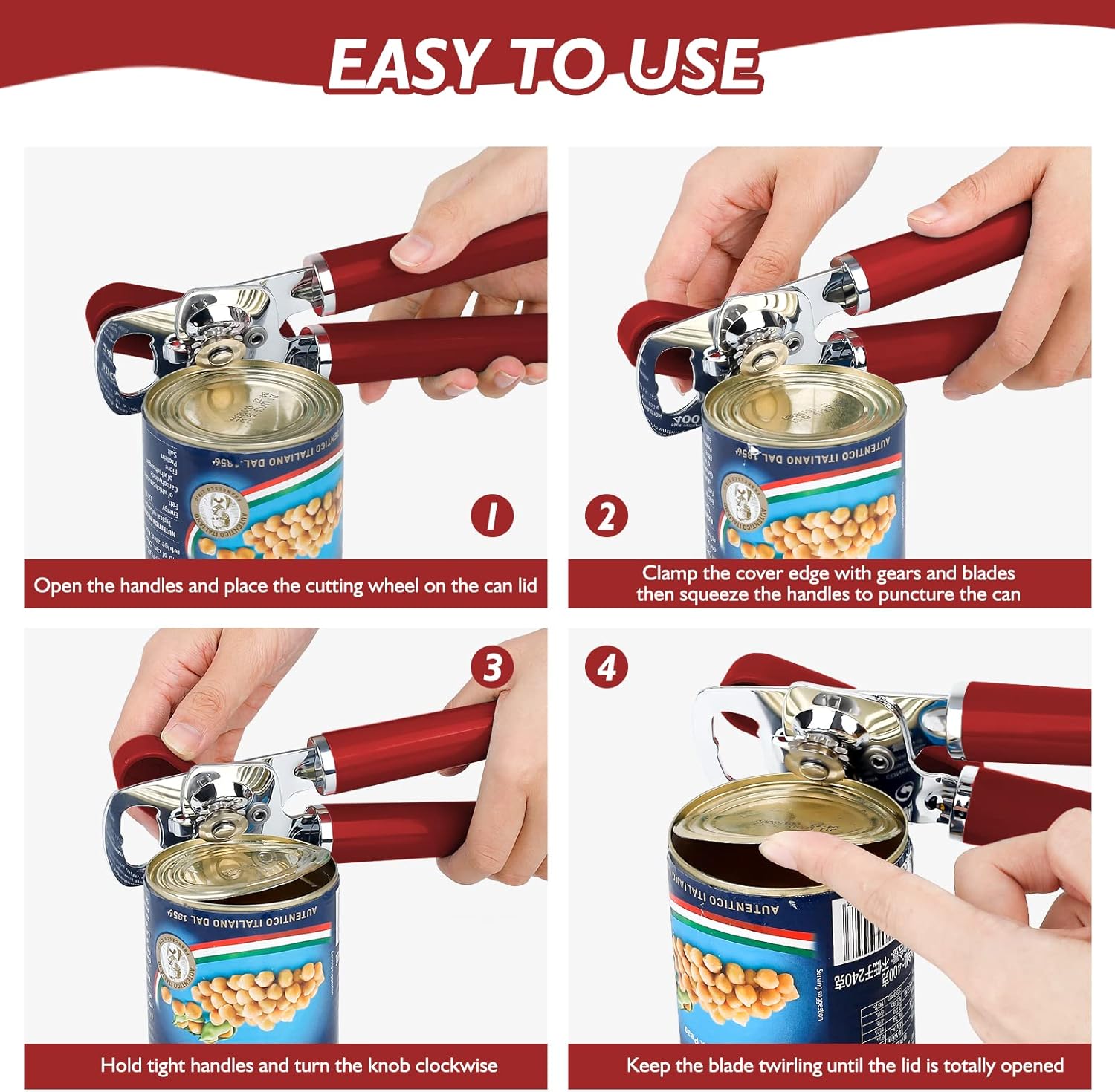 Mebotem 10 Colors Manual Can Opener with Bottle Opener 1