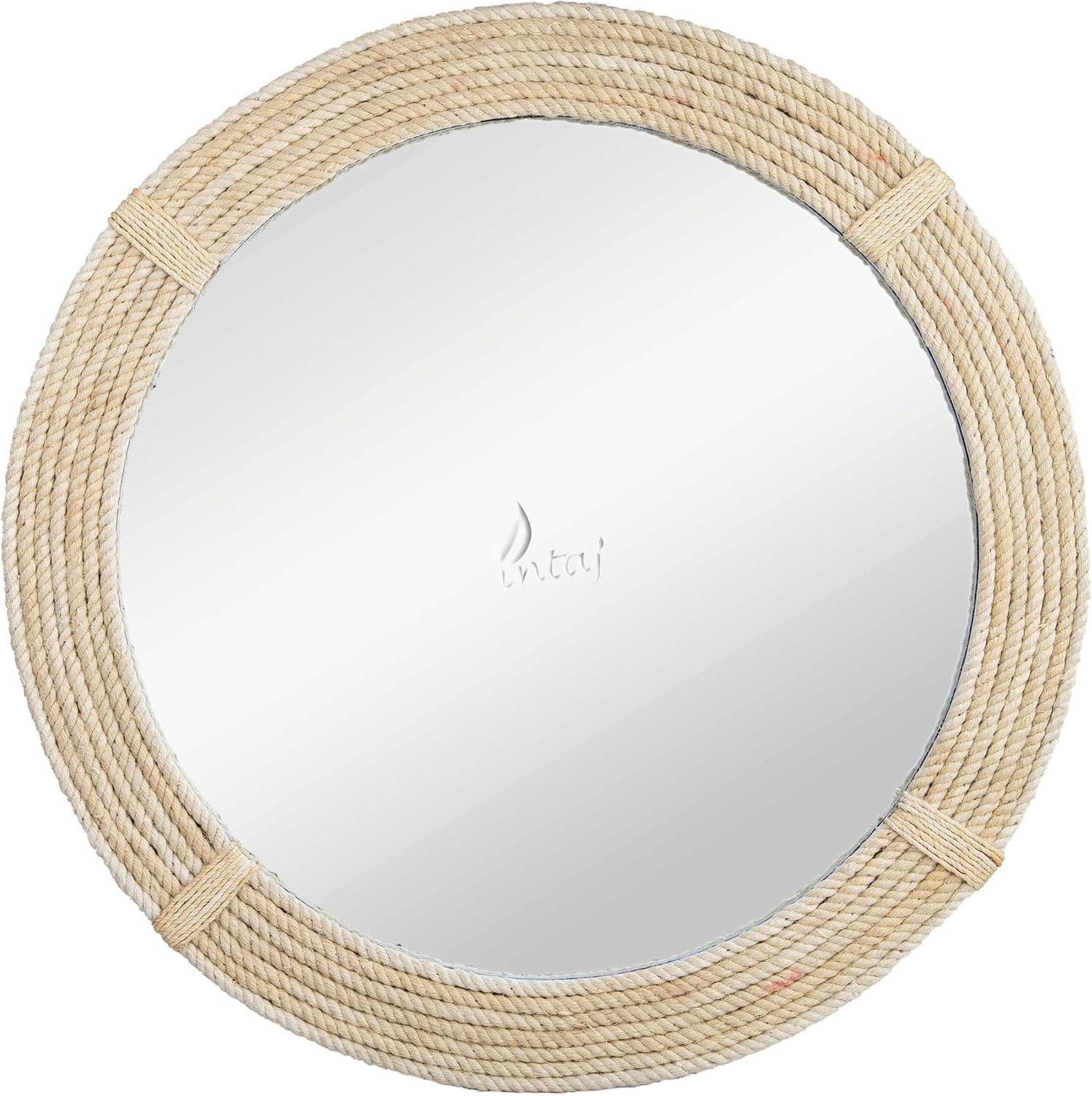 OUTRIGHT 9 Inch Round Wall Mirror for Bathroom and Living Room Decor