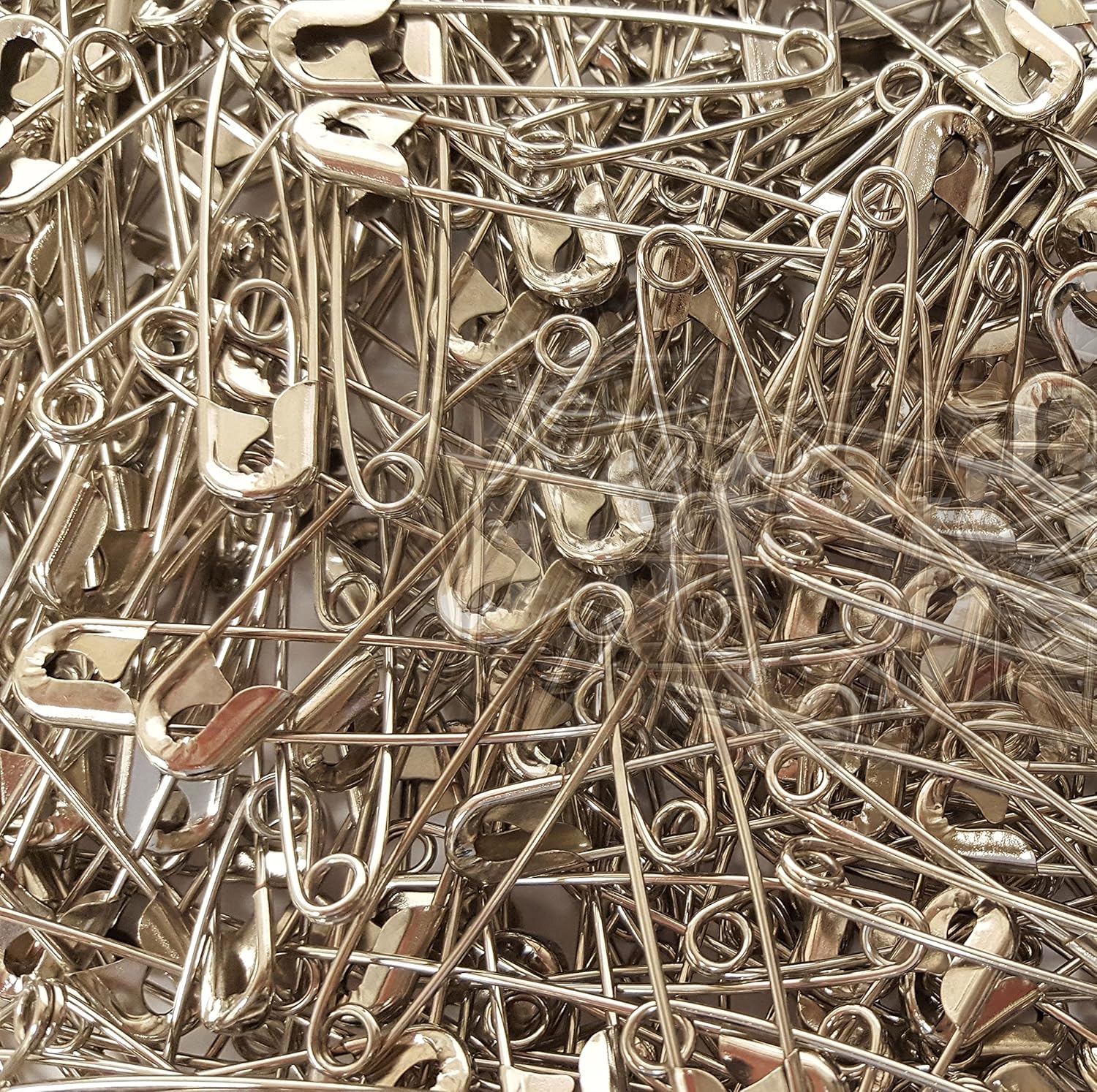 NiftyPlaza Extra Large 2 Safety Pins - 200 Pack Nickel Plated Rust Resistant